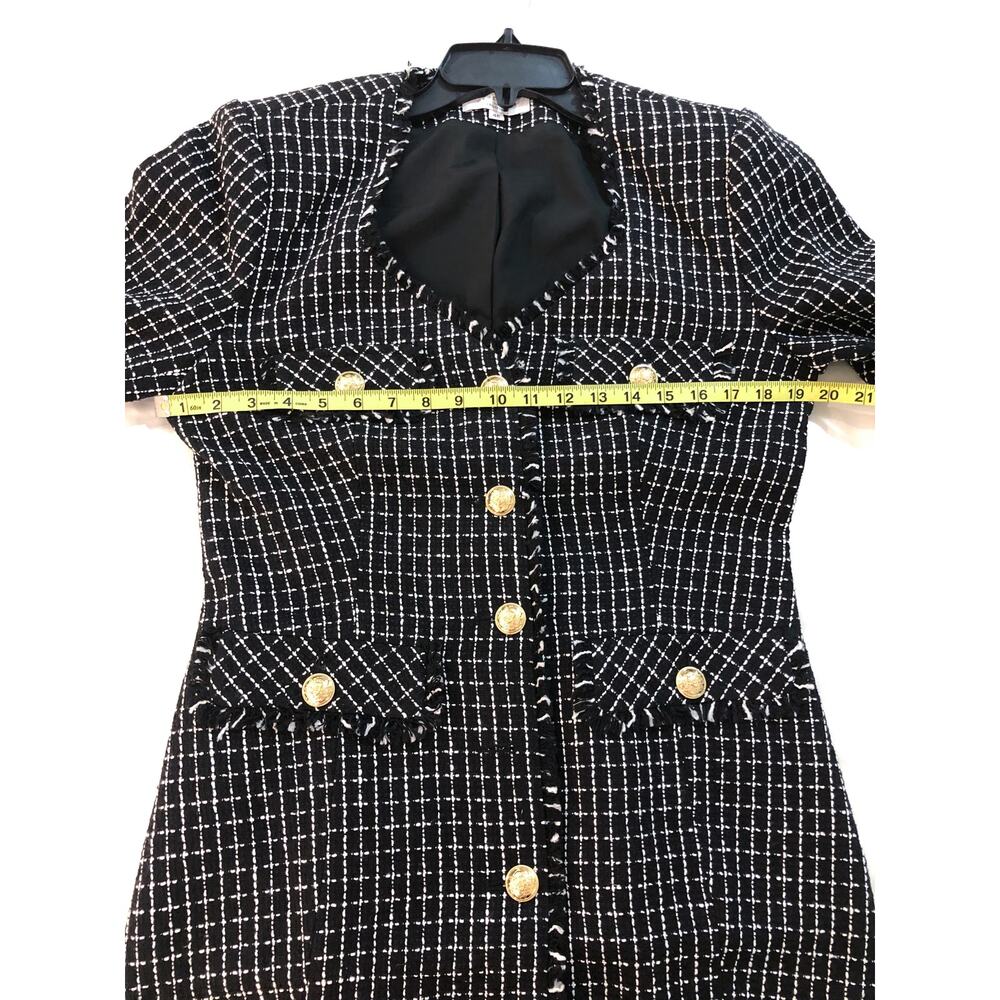 Derek Lam Collective Constance Black Tweed Jacket Dress - Picture 6 of 11